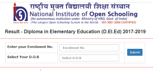 NIOS Deled Result 2024 - 2025 Supplementary Exam Result Date